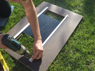 Montage Hühnerklappe